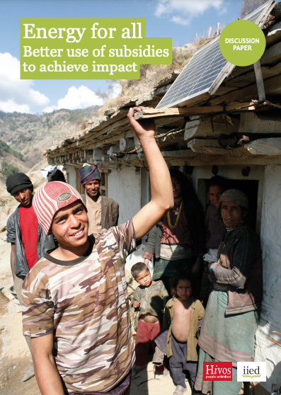 Report launch: Energy for all: better use of subsidies to achieve impact